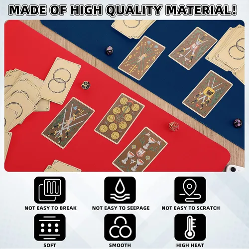 Miniatura 3 de Yexiya 4 piezas de tapetes para juegos de cartas de 14 x 24 pulgadas, tapetes de sublimación en blanco, tapetes para cartas lisas