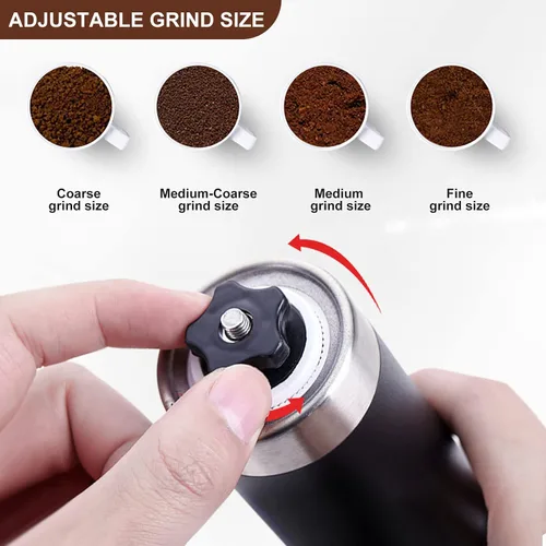 Miniatura 2 de PARACITY Molinillo de café manual de acero inoxidable, molinillo de granos de café manual con rebaba de cerámica para Aeropress, café por goteo