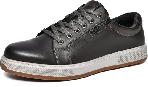 Men's Casual Oxford Dressy Sneaker Shoe Fashion Walking Shoes for Men Lace-Up Flats Stylish Genuine Leather Upper Stylish Comfortable and Durable