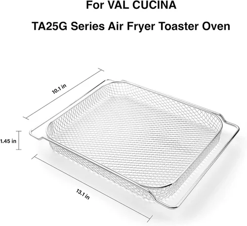 Miniatura 4 de VAL CUCINA Cesta de freír de aire, compatible con horno tostador de freidora de aire TA-25G (cesta para freidora de aire)