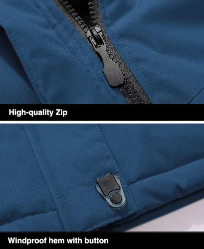 Miniatura 7 de MAGCOMSEN - Chaqueta de invierno para hombre, impermeable, abrigada, con forro polar y múltiples bolsillos