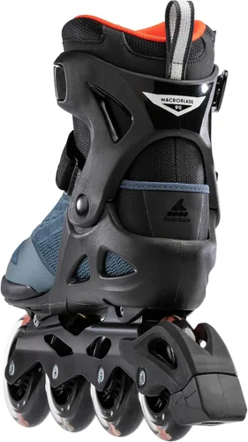 Miniatura 3 de Rollerblade Macroblade 90 Patines en línea de fitness para hombres adultos, Azul Orión/Naranja Picante, Patines en línea de rendimiento