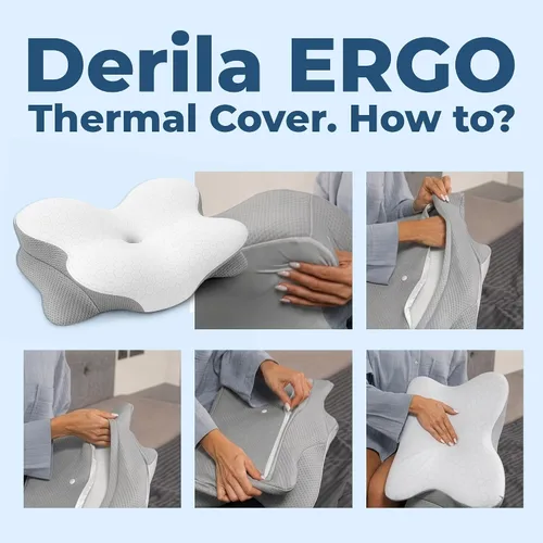 Miniatura 3 de Derila Ergo - Funda de almohada térmica para almohada cervical para cuello cervical, almohada refrescante para almohada de espuma viscoelástica