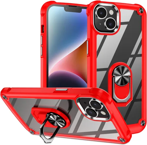 Miniatura 17 de Funda para iPhone 13 Pro con protector de pantalla, cristal transparente, antiamarillo, acrílico resistente, funda protectora de grado militar