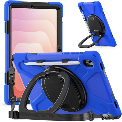 Miniatura 124 de 360 Rotation Case for Galaxy Tab ActivePro/Tab Active4 Pro/Active 5 Pro 10.1" Sturdy Cover Rotate Ring Stand Shoulder Carrying Strap Hand Strap