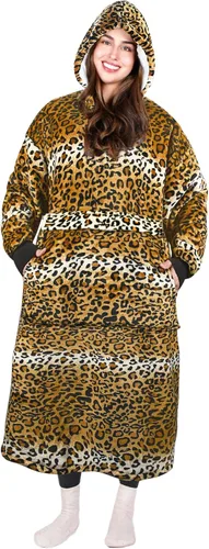 Miniatura 52 de Tirrinia Sudadera Manta de Gran Tamaño con Capucha, Mantas Sherpa Esponjosas Vestibles, Manta Sudadera Reversible y Acogedora, Regalo para Adultos #
