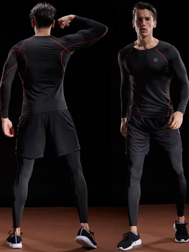 Miniatura 2 de Neleus - Camisas de compresión de manga larga para hombre, para ejercitarte, correr, 3 u.