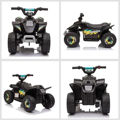 Miniatura 8 de Aosom 6V ATV para niños de 4 ruedas, vehículo con batería y motor eléctrico, cuatrimoto con cambio de marcha hacia adelante/en reversa para niños