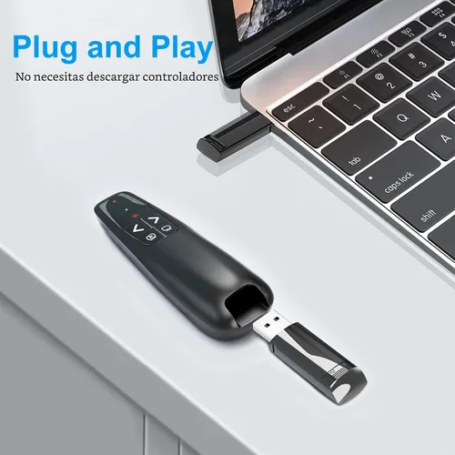 Miniatura 3 de Clickers de presentación para PowerPoint, clicker para presentaciones portátiles remoto, control remoto inalámbrico USB para presentador, control