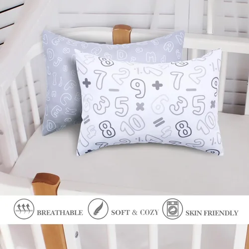 Miniatura 78 de UOMNY - Juego de 2 fundas de almohada para niños, 100 % algodón, funda de almohada, para almohadas de 5.1 x 7.1 pulgadas Búho