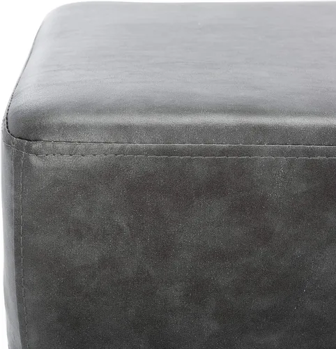 Miniatura 4 de Safavieh Home Elise - Banco rectangular de piel sintética gris y negro de 48 pulgadas