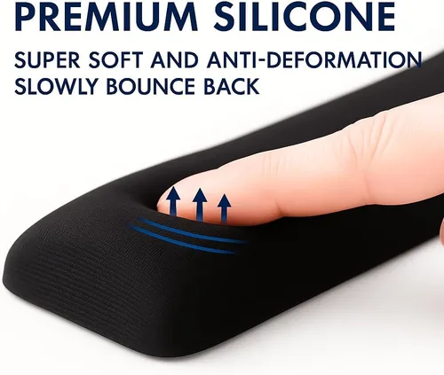 Miniatura 4 de Almohadilla de silicona para reposamuñecas, antideslizante, duradera y cómoda para facilitar la escritura y aliviar el dolor, reposamuñecas de gel