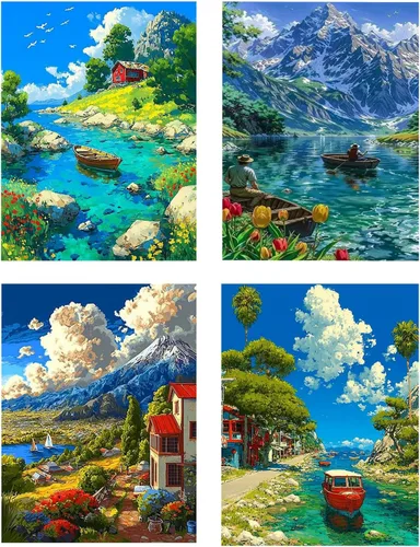 Miniatura 15 de DOTSOPS Kits de pintura de diamantes para adultos, kit de pintura para manualidades, manualidades, paquetes de arte de diamantes 5D, kits completos