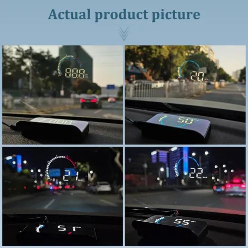 Miniatura 7 de Liiiyuan M13PLUS Pantalla Head-Up para Automóviles, Pantalla de Velocímetro GPS para Automóvil OBD2+GPS Velocidad, Tiempo, Kilometraje, Viaje