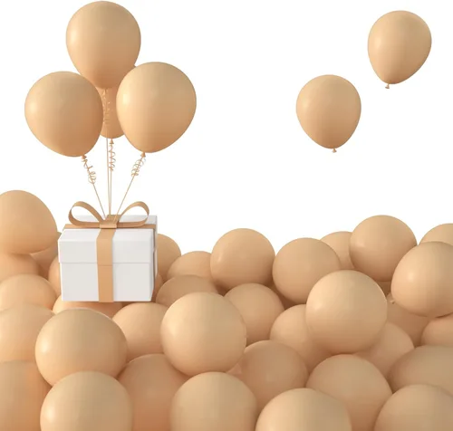 Miniatura 64 de KALOR Globos dorados champagne, 100 piezas de 5 pulgadas de globos mini de látex mate para arco de guirnalda de globos, decoración de cumpleaños