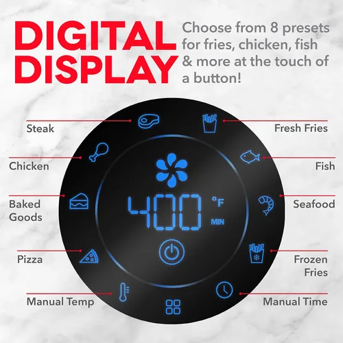 Miniatura 3 de Dash AirCrisp Pro - Freidora de aire digital - Control de temperatura ajustable - Función de apagado automático y múltiples ajustes preestablecidos