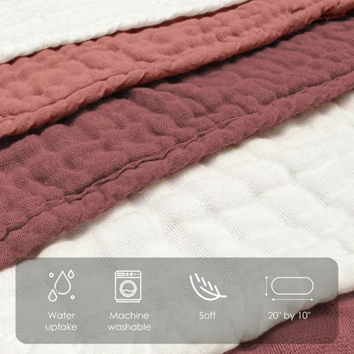Miniatura 5 de Paños de muselina para eructos para bebé, 100% algodón, para unisex, niño, niña - Grandes 20" x 10", productos esenciales para recién nacidos, ultra