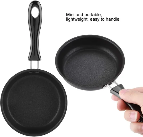 Miniatura 6 de pequeña sartén pequeña tortilla de inducción para huevos sartenes huevo solo panqueque una sartén antiadherente antiadherente mini 5 pulgadas hob