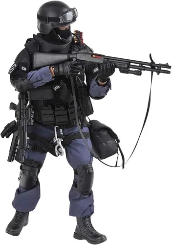 Miniatura 10 de Figura de acción de Fuerzas Especiales de 12 pulgadas con gran detalle del equipo SWAT (Sniper - Desierto)