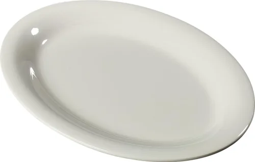 Miniatura 11 de Platos ovalados Carlisle Sierrus de melamine para servir/cenar, Bone, 24 Hueso