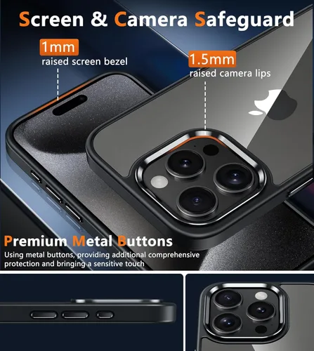 Miniatura 1228 de FNTCASE Funda para iPhone 13 Pro-Max: Fundas magnéticas transparentes compatibles con Magsafe Slim anti amarillamiento protección contra caídas