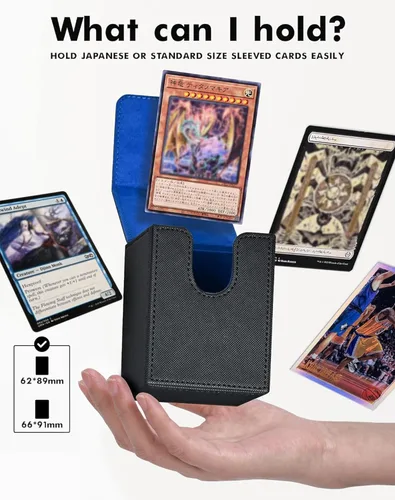 Miniatura 3 de Caja de almacenamiento para cartas ZLCA para MTG Yugioh TCG, caja de almacenamiento de cartas con separadores para más de 100 cartas con mangas