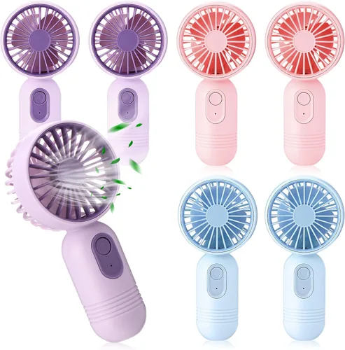 Miniatura 11 de Rossesay Miniventilador portátil a granel, lindo ventilador de mano ligero, pequeño ventilador personal de mano y pestañas de 3 velocidades