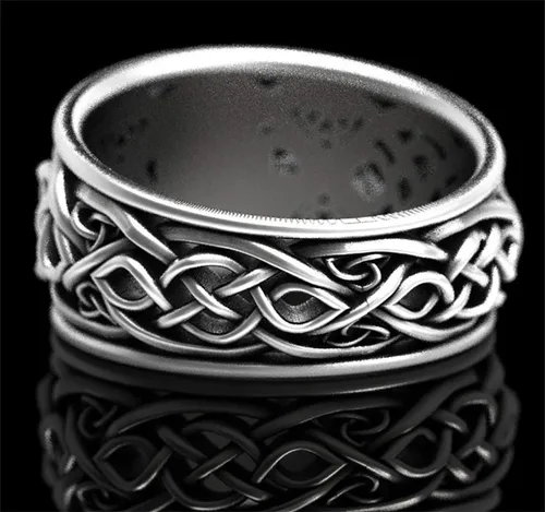 Miniatura 3 de Ecooon Anillo Kurama grueso de anime vintage de nueve colas para mujeres y hombres, anillo de amuleto oriental, regalo de joyería, protege el pueblo