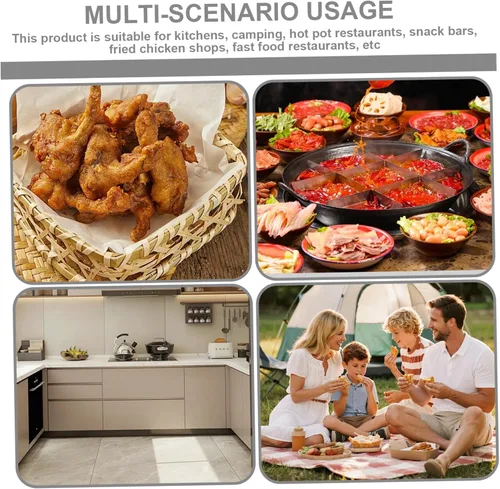 Miniatura 5 de Cesta coladora de fideos, colador de pasta de acero inoxidable de malla fina con asa, versátil cesta de fideos de cocina para cocinar y freír