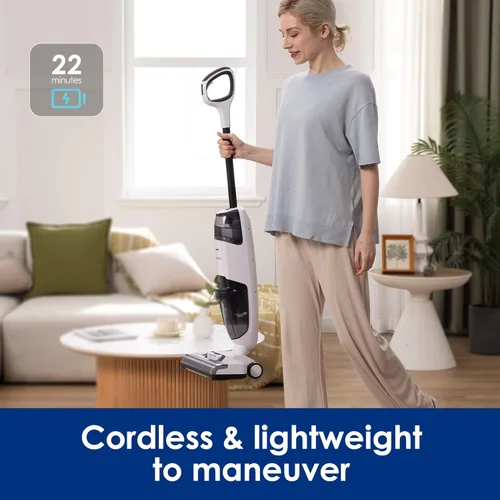 Miniatura 6 de Tineco iFLOOR 2 - Aspiradora y trapeadora inalámbrica para pisos húmedos y secos, limpieza en un solo paso para pisos duros, ideal para suciedad