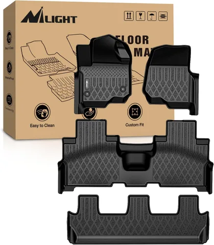 Miniatura 13 de Nilight Alfombrillas TPE para Ford F250 F350 F450 Super Duty Crew Cab 1999 2000 2001 2002 2003 2004 2005 2006 2007 ajuste personalizado para todo