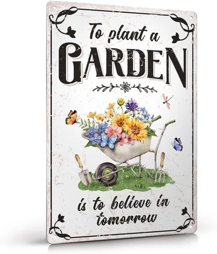 Miniatura 17 de Decoración de Jardín Graciosa - No es Acaparamiento si son Plantas Letrero de Lata para Exterior 30.5cmx20.3cm No acaparamiento
