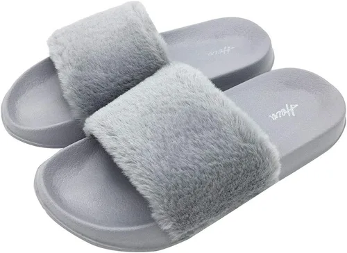 Miniatura 7 de FUNKYMONKEY Sandalias planas cómodas de piel sintética para mujer