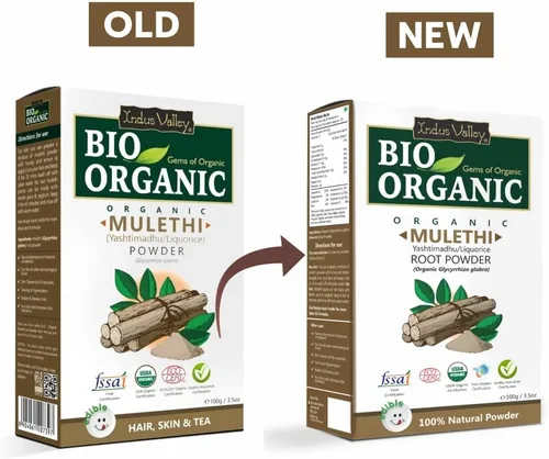 Miniatura 9 de INDUS VALLEY Polvo de raíz de regaliz 100% orgánico, polvo de mulethi puro natural Yashimadhu Regaliz Glycyrrhiza Glabra Cuidado del cabello