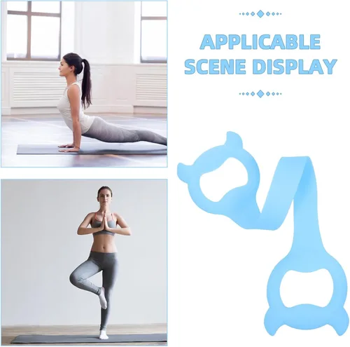 Miniatura 9 de Banda de resistencia resistente para mujeres, correa elástica para yoga, portátil, equipo de fitness en casa para entrenamiento de cuerpo completo