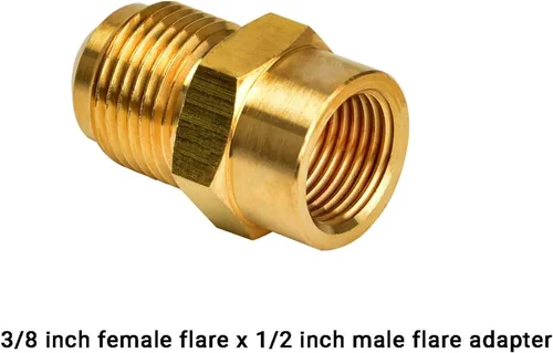 Miniatura 5 de only fire - Manguera de gas natural de 12 pies y 1/2 pulgada de diámetro interno con conjunto de accesorios de conexión rápida para aparatos de baja