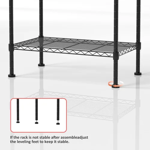Miniatura 5 de Estantería de 4 niveles, capacidad de 80 kg por estante, altura ajustable, estantes estrechos de almacenamiento, estanterías de metal resistentes