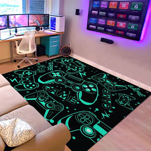 Sunnycitron Alfombras de Área para Gaming Alfombra de Jugador Gamer para Decoración de Habitación de Niños Adolescentes Alfombra de Habitación con