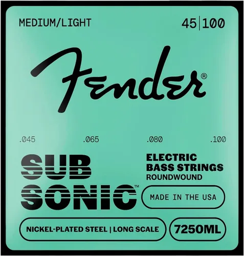 Miniatura 8 de Fender 7250 Cuerdas para bajos, acero niquelado enrollado redondo, escala larga, 7250-5L .040-.115