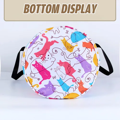 Miniatura 2 de Cesta de lavandería linda con diseño de gato plegable de tela Oxford, bolsa de lona divertida, cesta de lavandería, organizador de almacenamiento