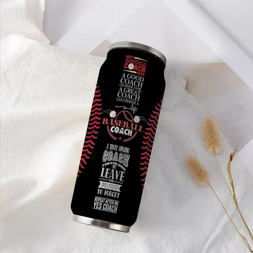 Miniatura 7 de Vaso de viaje de acero inoxidable para entrenador de béisbol de 17 onzas, 500ml/17oz