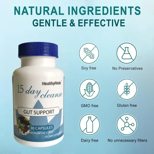 Miniatura 6 de Limpieza de 15 días, apoyo intestinal y colon, desintoxicación avanzada de limpieza intestinal de 15 días para mujeres y hombres con Senna, cáscara