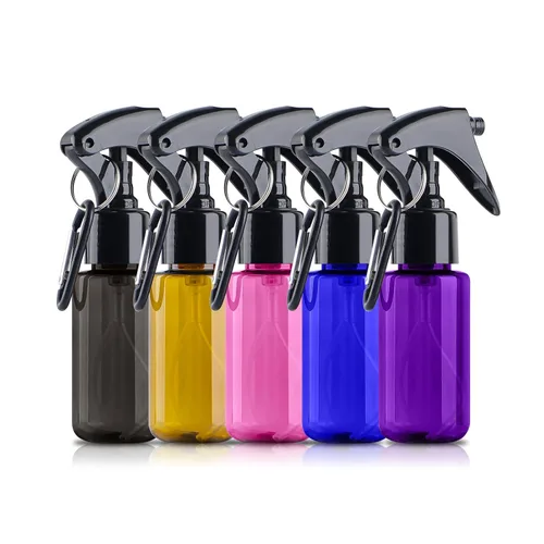 TANSHINE Botella pequeña de 1.7 fl oz, tamaño de viaje, mini botellas de pulverización de agua de niebla fina, botella de spray portátil de alcohol