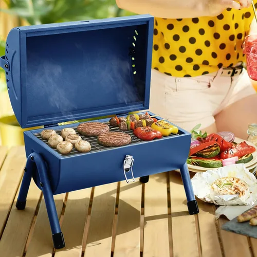 Miniatura 2 de Royal Gourmet CC1015B - Parrilla de carbón portátil, área de cocción de 147 pulgadas cuadradas, con cuatro rejillas de ventilación, hebilla
