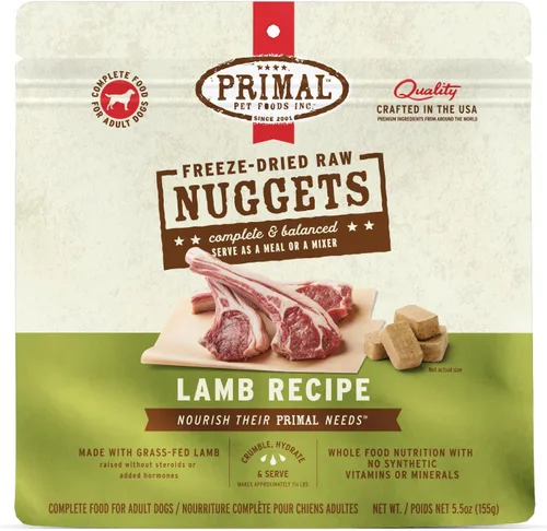 Miniatura 28 de Primal - Nuggets de comida cruda liofilizada para perros, venado, comida completa y equilibrada, también se puede utilizar como adorno o golosina