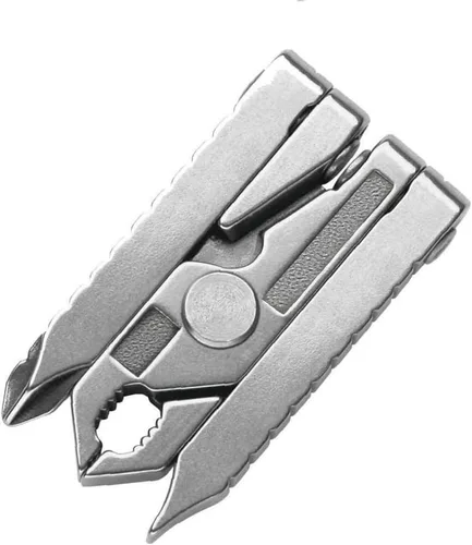 Miniatura 5 de Mini herramienta EDC multifuncional 3 en 1, destornillador de alicates herramienta de bolsillo de combinación plegable para pesca al aire libre