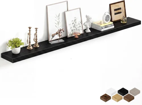 Miniatura 68 de Fun Memories Estantes flotantes de 16 pulgadas para pared, estantes de 8 pulgadas de profundidad para baño, dormitorio, cocina, montaje en pared