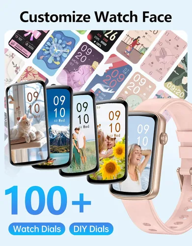 Miniatura 2 de Rastreador de actividad física con monitor de frecuencia cardíaca, sueño, oxígeno en sangre, reloj delgado para mujeres y hombres, IP68, podómetro