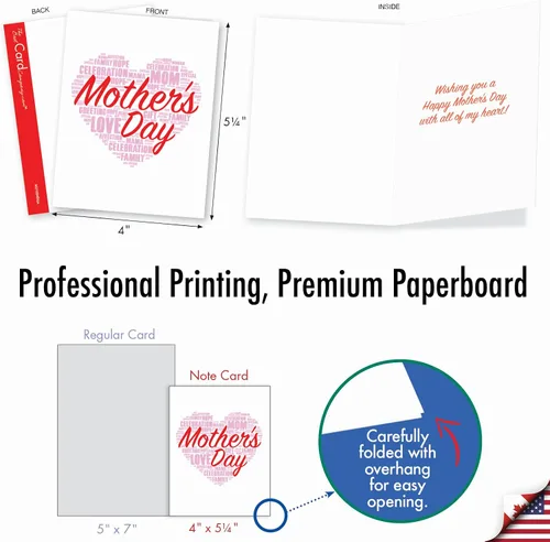 Miniatura 6 de The Best Card Company - Juego de 20 tarjetas para el día de la madre (4 x 5.12 pulgadas), diseño de tarjetas pequeñas TBCC_NH_AM20_SP_MD_G