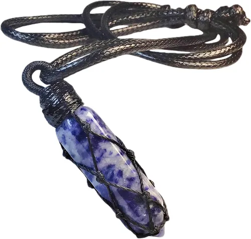 Miniatura 11 de EDEN'S CALL Hexagonal Crystal Point Pendant Necklace for Unisex Adjustable Dainty Natural Stone Pendulum Amulet for Good Luck